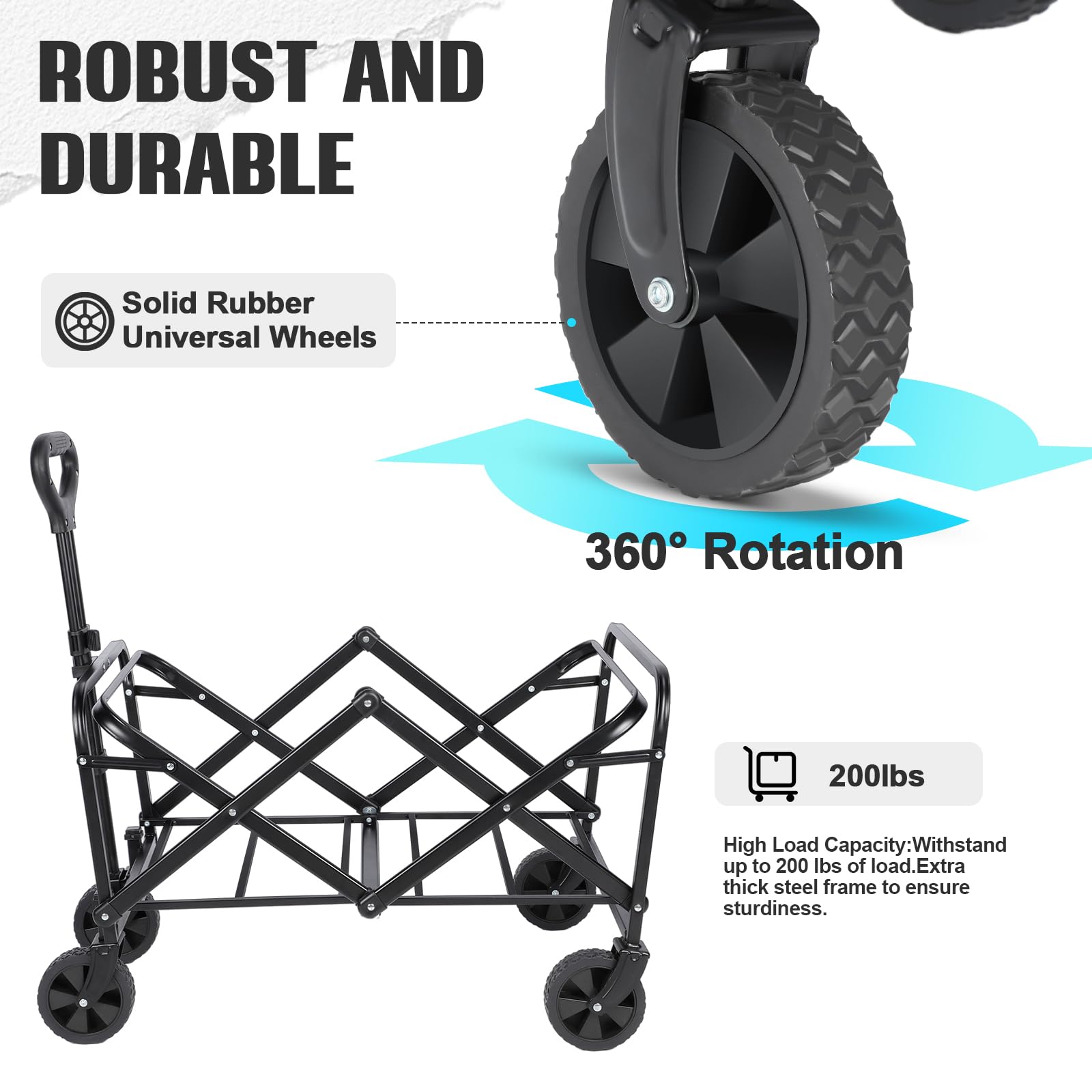 ZOMEYLPO all-terrain wheels glide over sand and grass