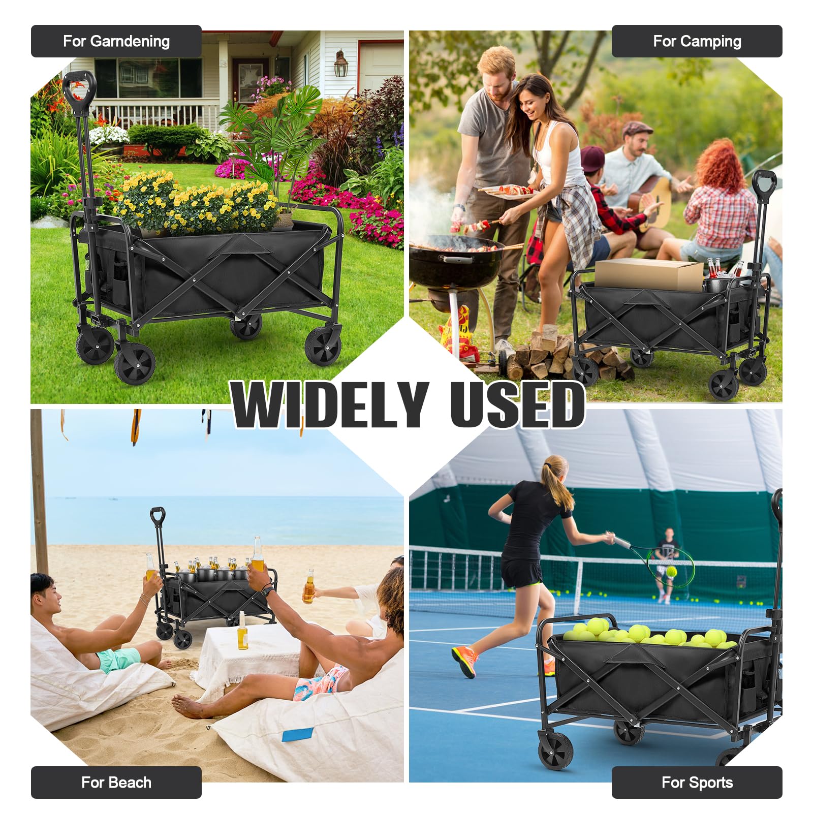 ZOMEYLPO beach and camping wagon in use on sand or campsite