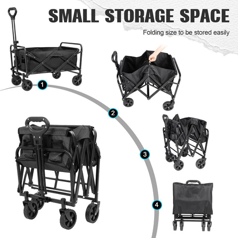 ZOMEYLPO wagon folded for compact storage in car trunk or garage