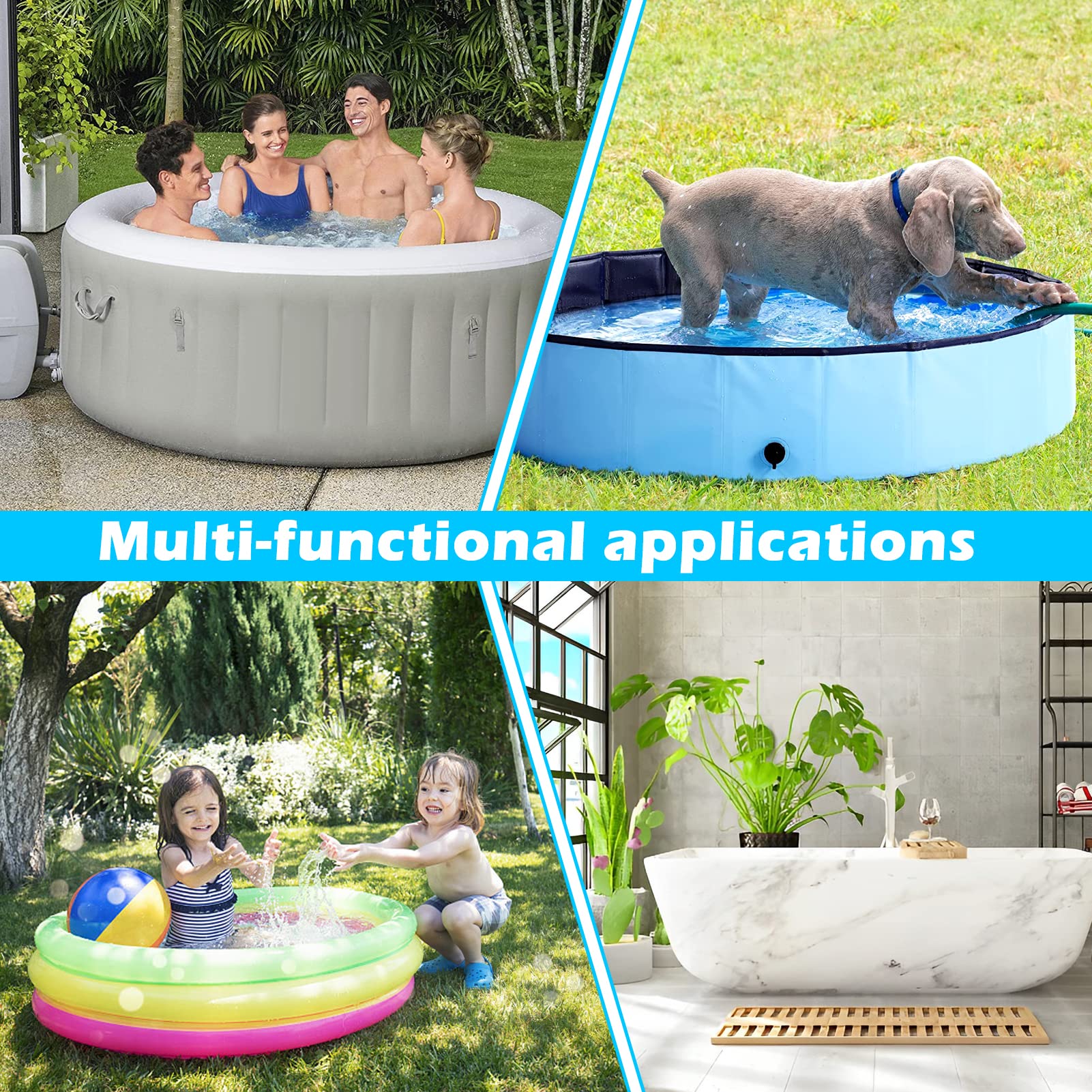 ZOMOFEW versatile outdoor indoor tiles for flexible use around tub or gym