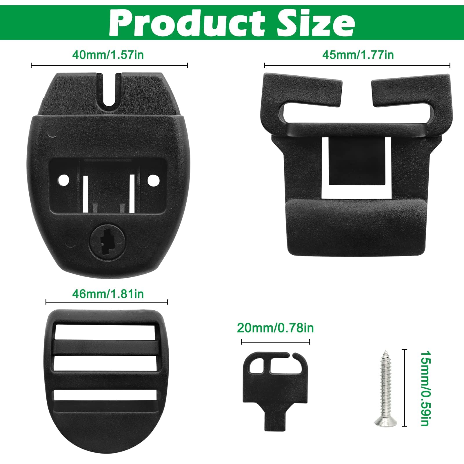 ZOMOFEW latch clips with kit parts neatly arranged for quick DIY repairs