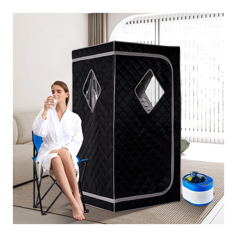 ZONEMEL full-size steam sauna tent setup for effortless home spa sessions