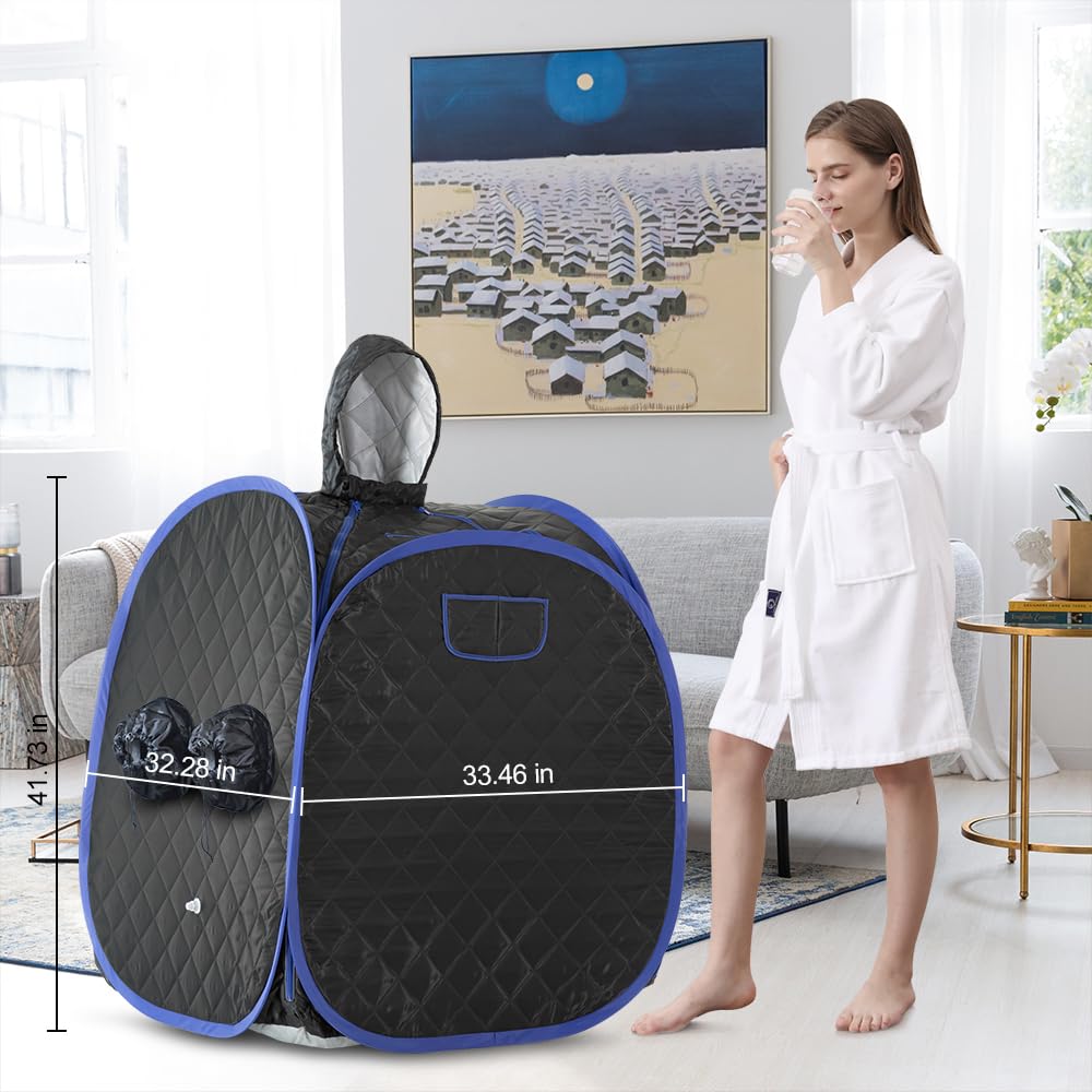 ZONEMEL steam sauna pop-up entry enables effortless entry during sessions