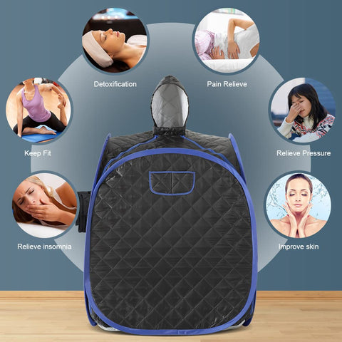 ZONEMEL portable sauna remote-control offers convenient session timing