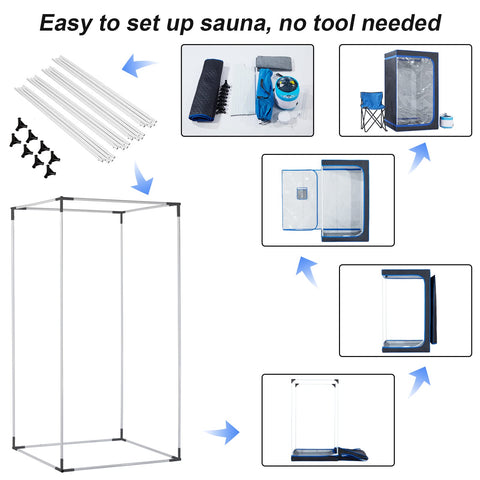 ZONEMEL transparent front door maintains visibility for a comfortable session.