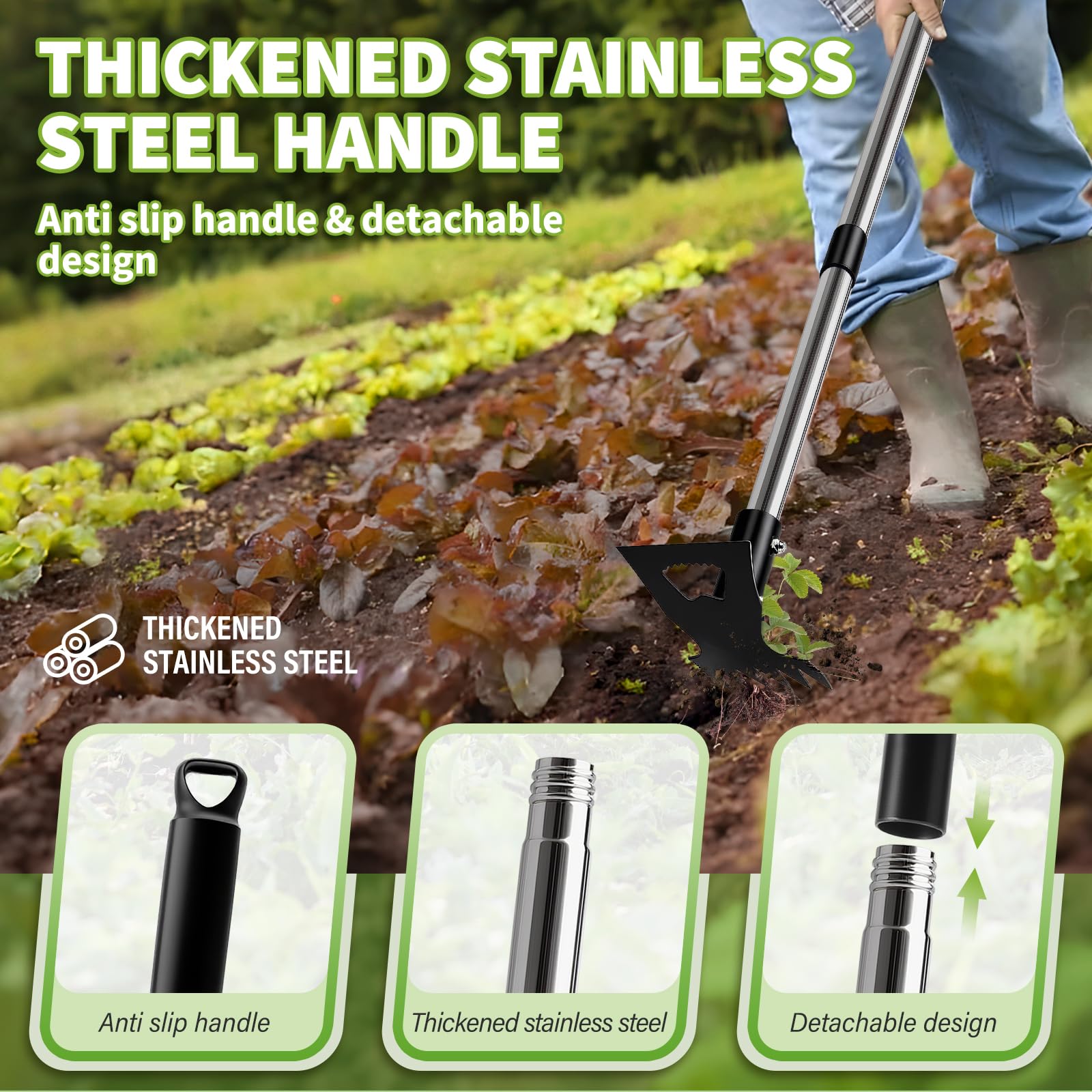 ZONEXCHIC ergonomic blade enables precise weed pulling with less effort