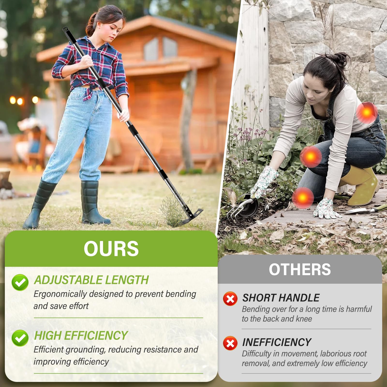ZONEXCHIC stand-up weed puller used on lawns and patios