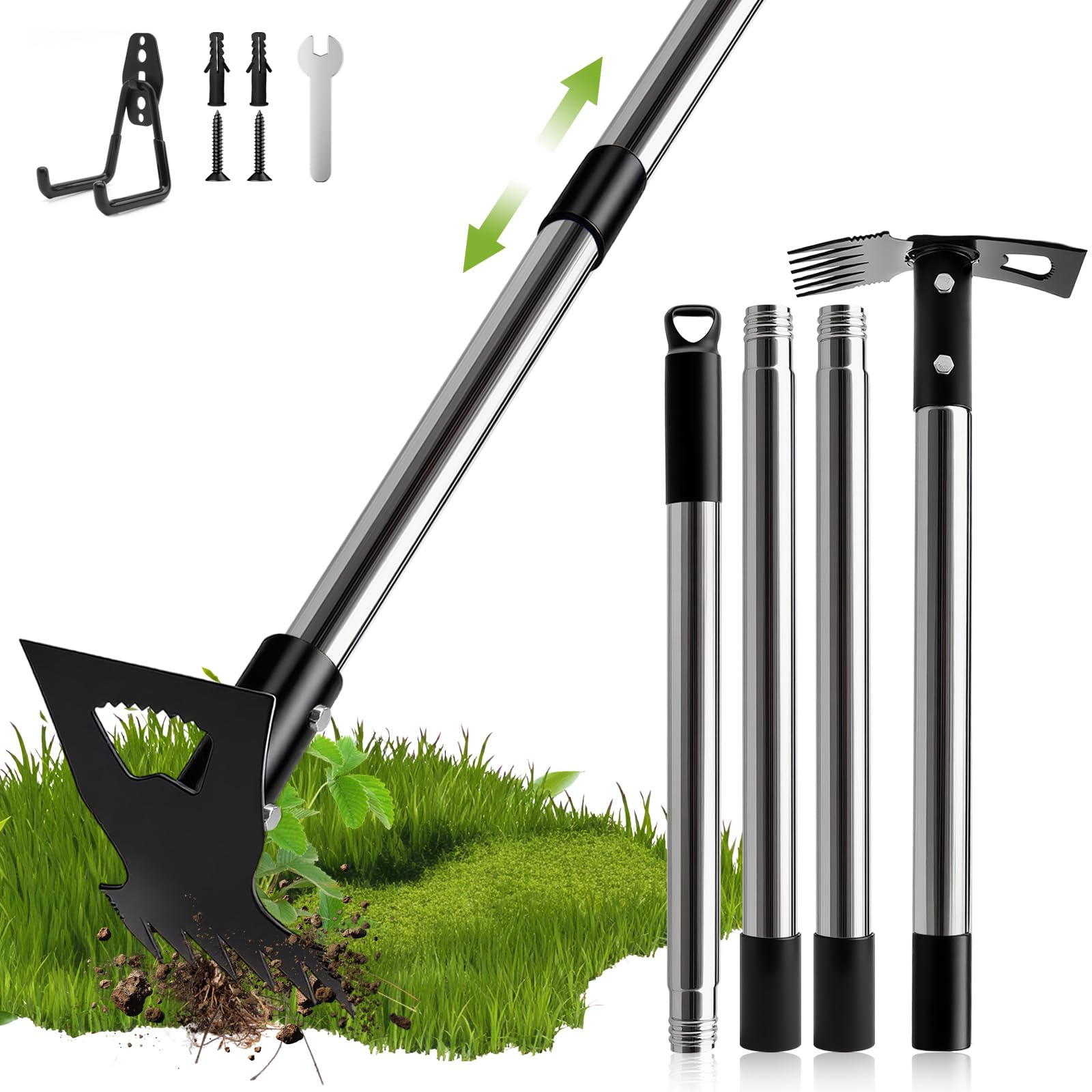 ZONEXCHIC weed puller long handle in action for standing weed removal