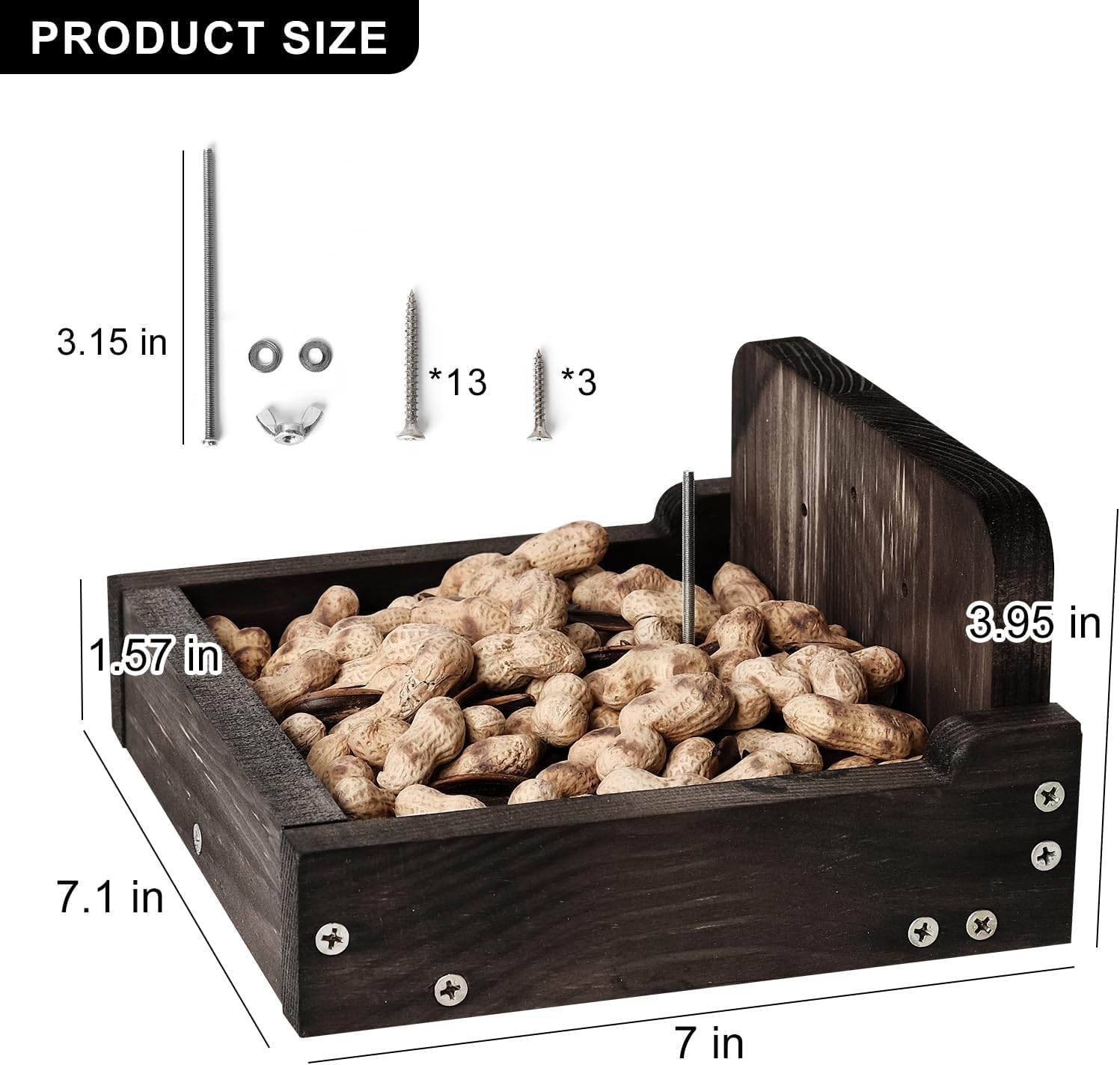 zonhajia squirrel feeder self draining base keeps feed dry