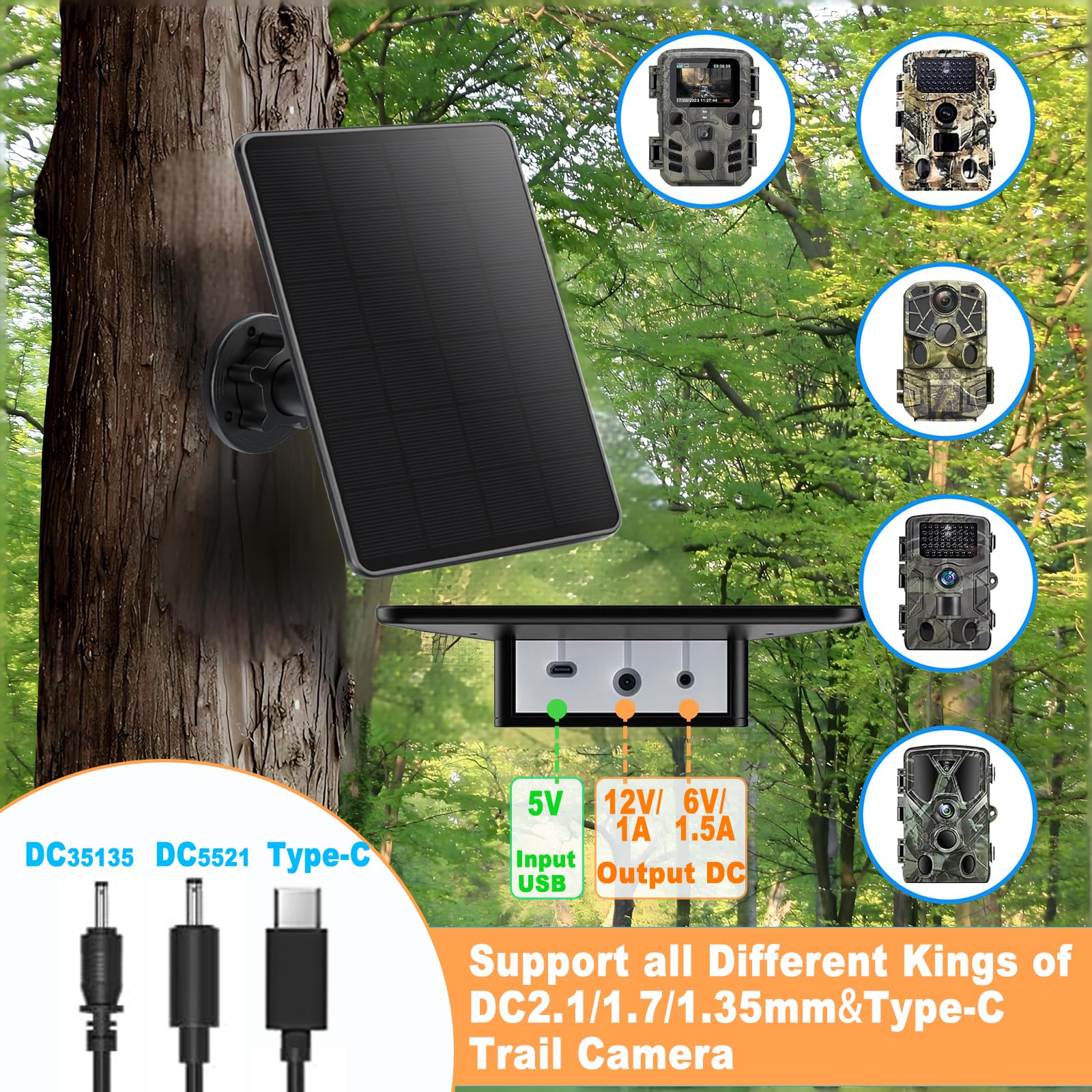 Zonkasion all-in-one solar panel with included accessories.