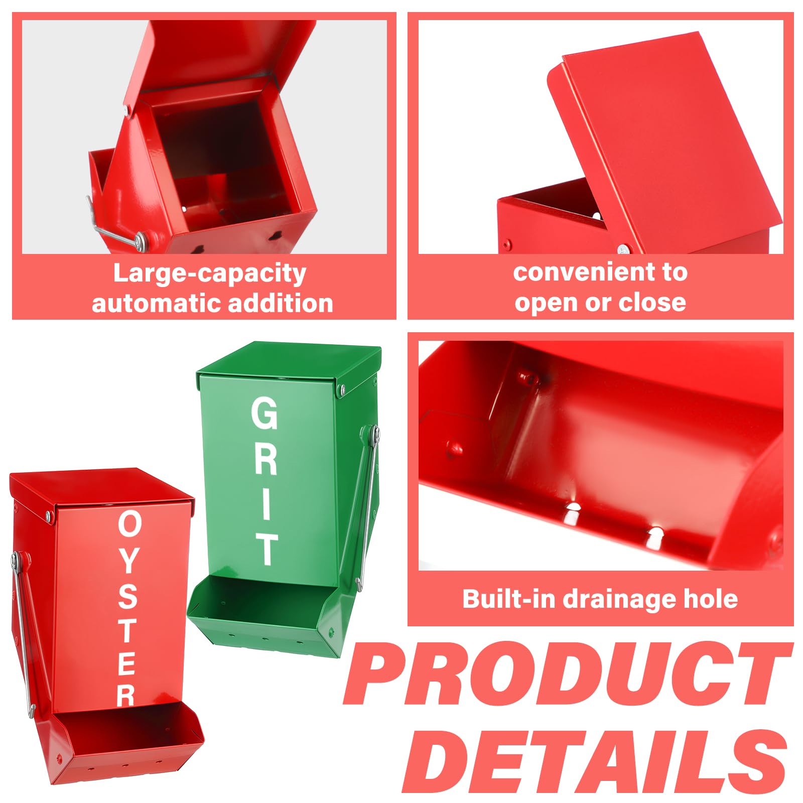 Zonon galvanized metal construction, durable for outdoor poultry housing.