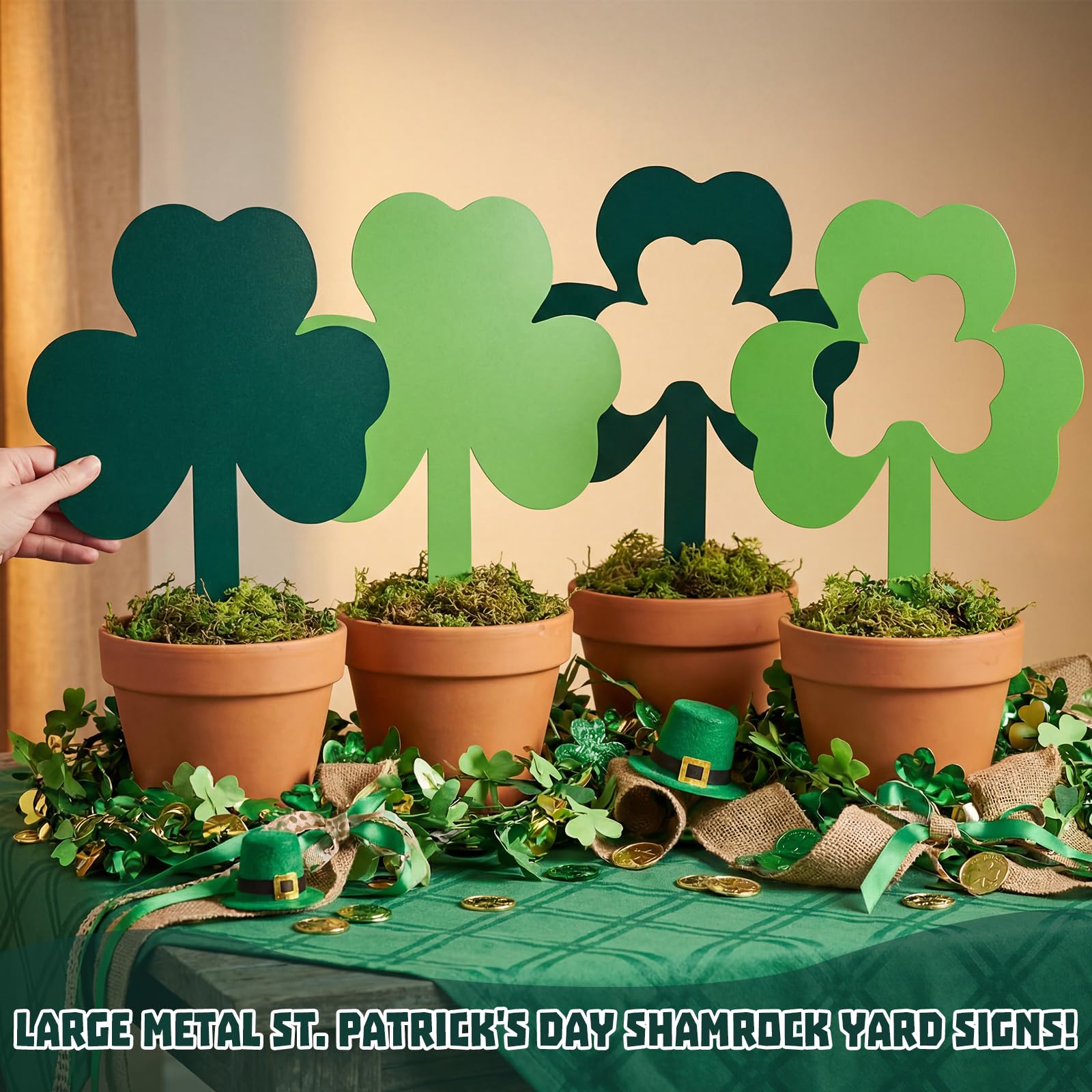 Zonon four-pack shamrocks make a thoughtful gift for neighbors.