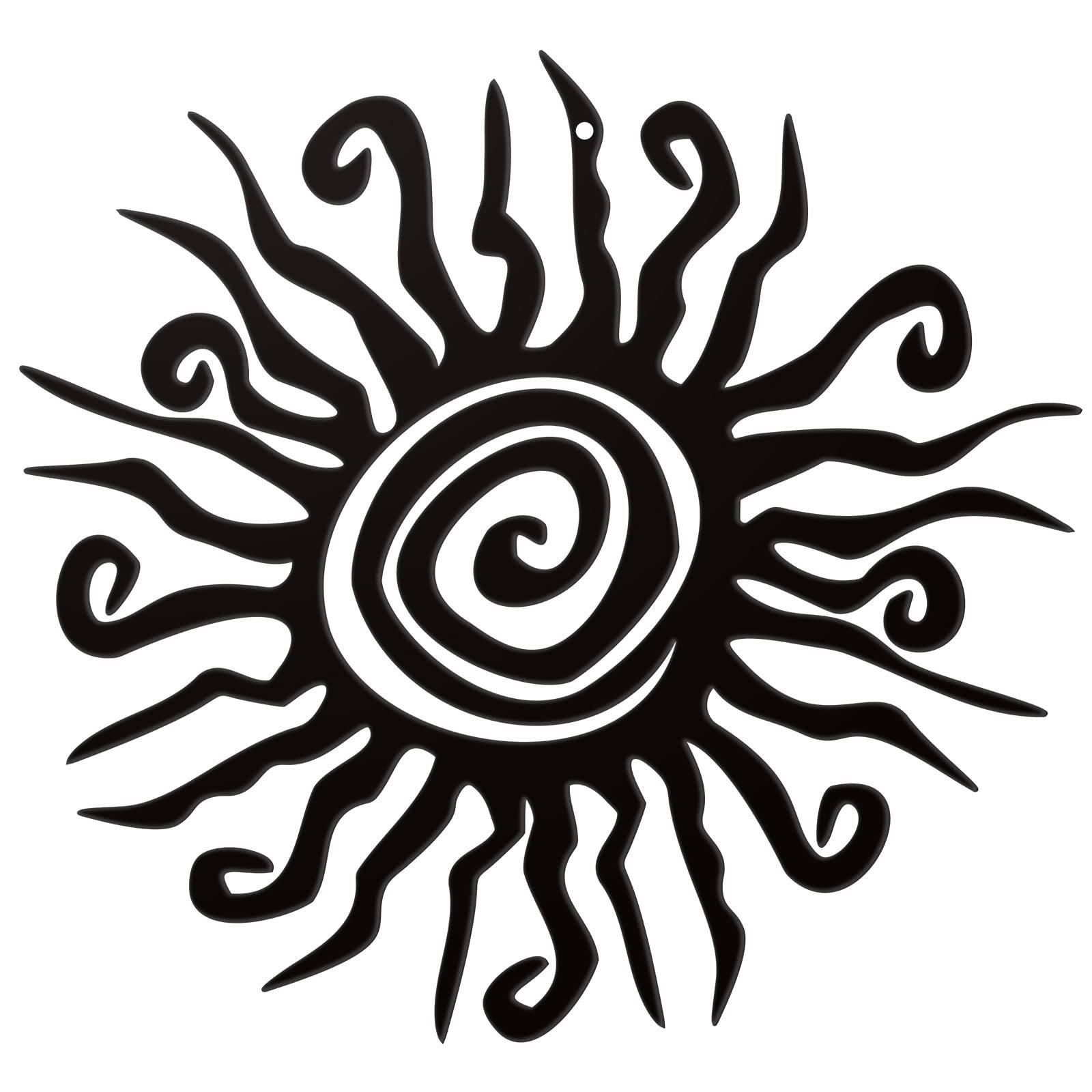 Zonon sun metal wall art adds warm outdoor charm on walls.