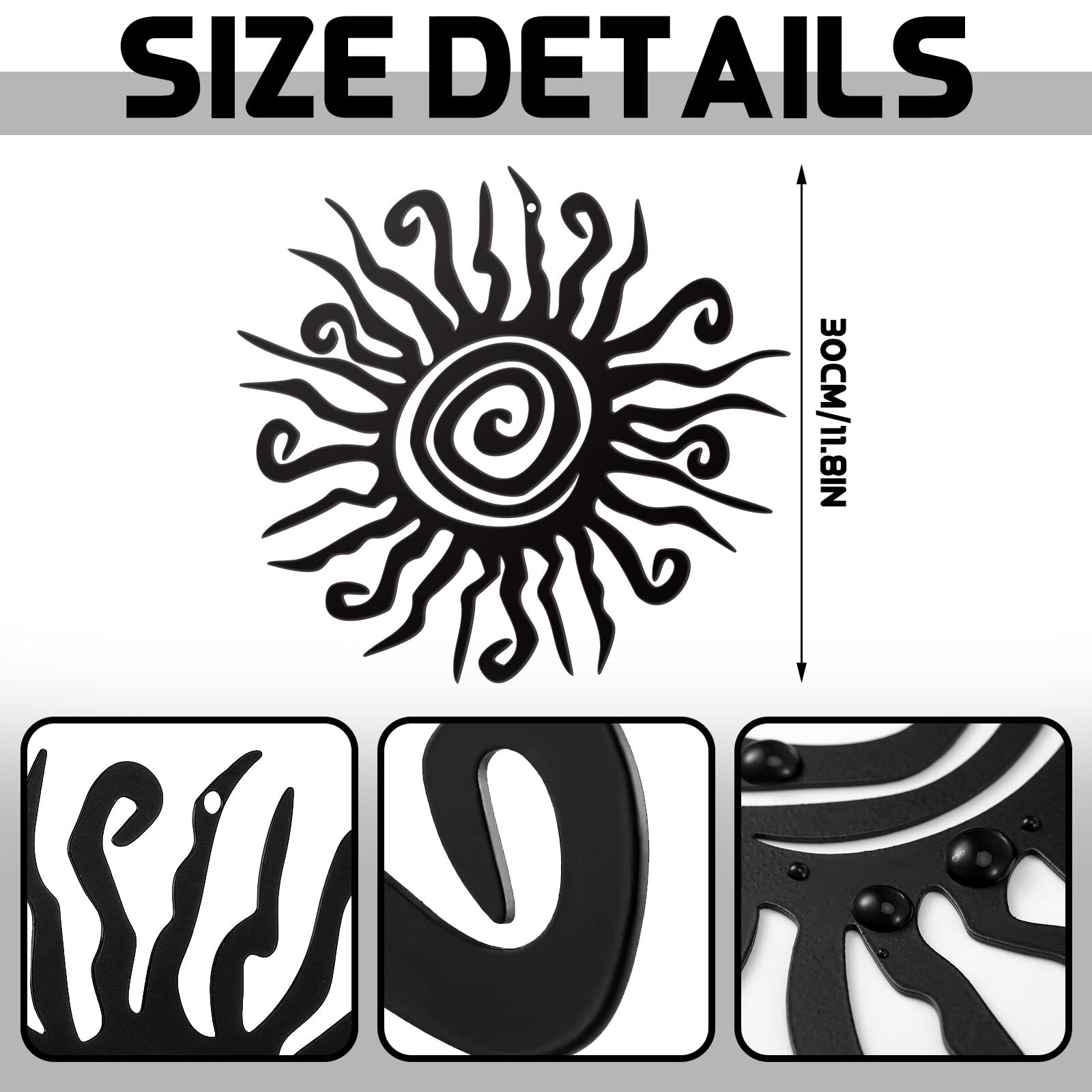 Zonon sun wall art for garden decor brightens fences and porches.