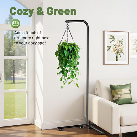 Zononoca metal standing plant hanger brings modern style to any room