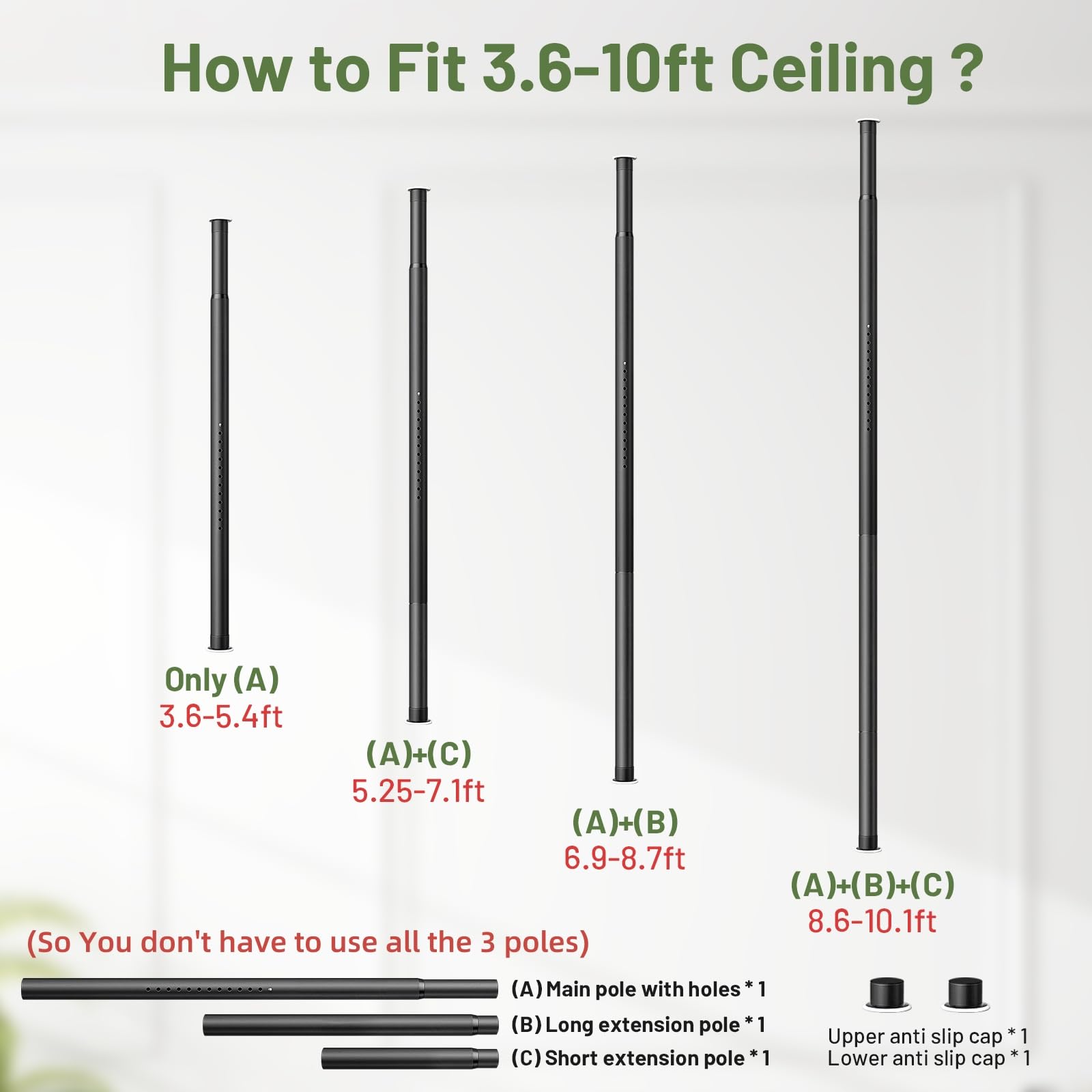 Zononoca tension rod plant stand saving vertical space in small apartments