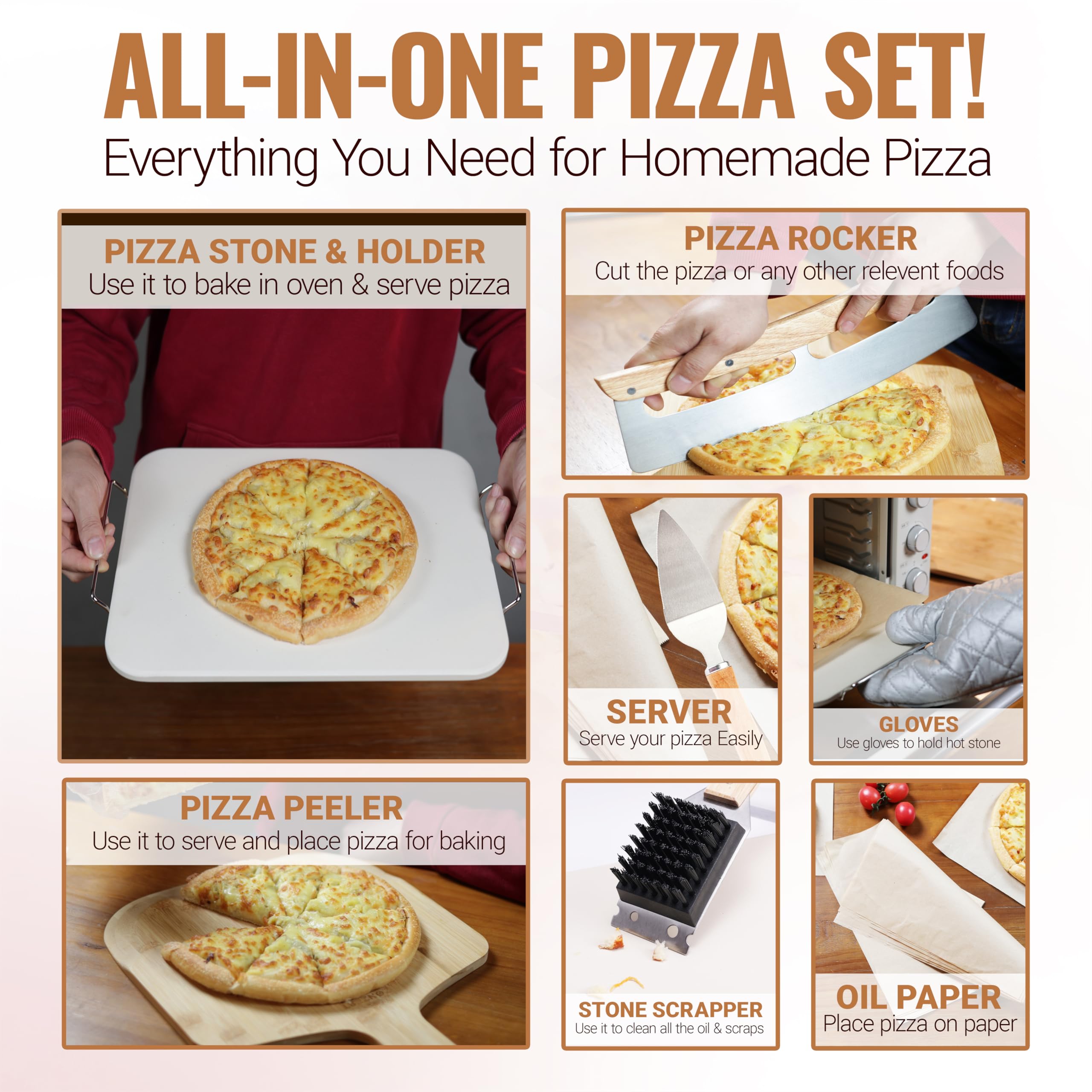 ZONZEST bamboo pizza peel for easy transfer of pizzas