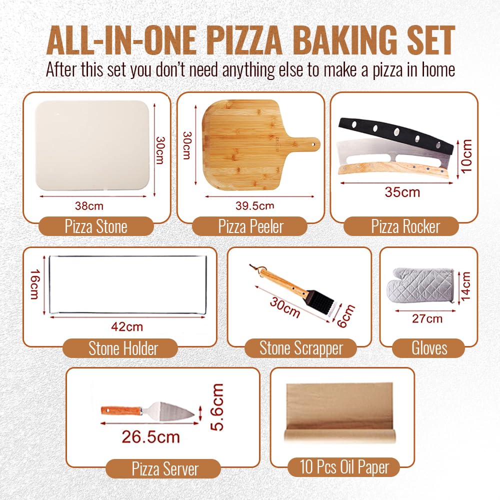 ZONZEST stone handle on the pizza stone for safe handling