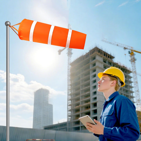 Nighttime scene showing reflective belt on ZOOFOX windsock improving visibility
