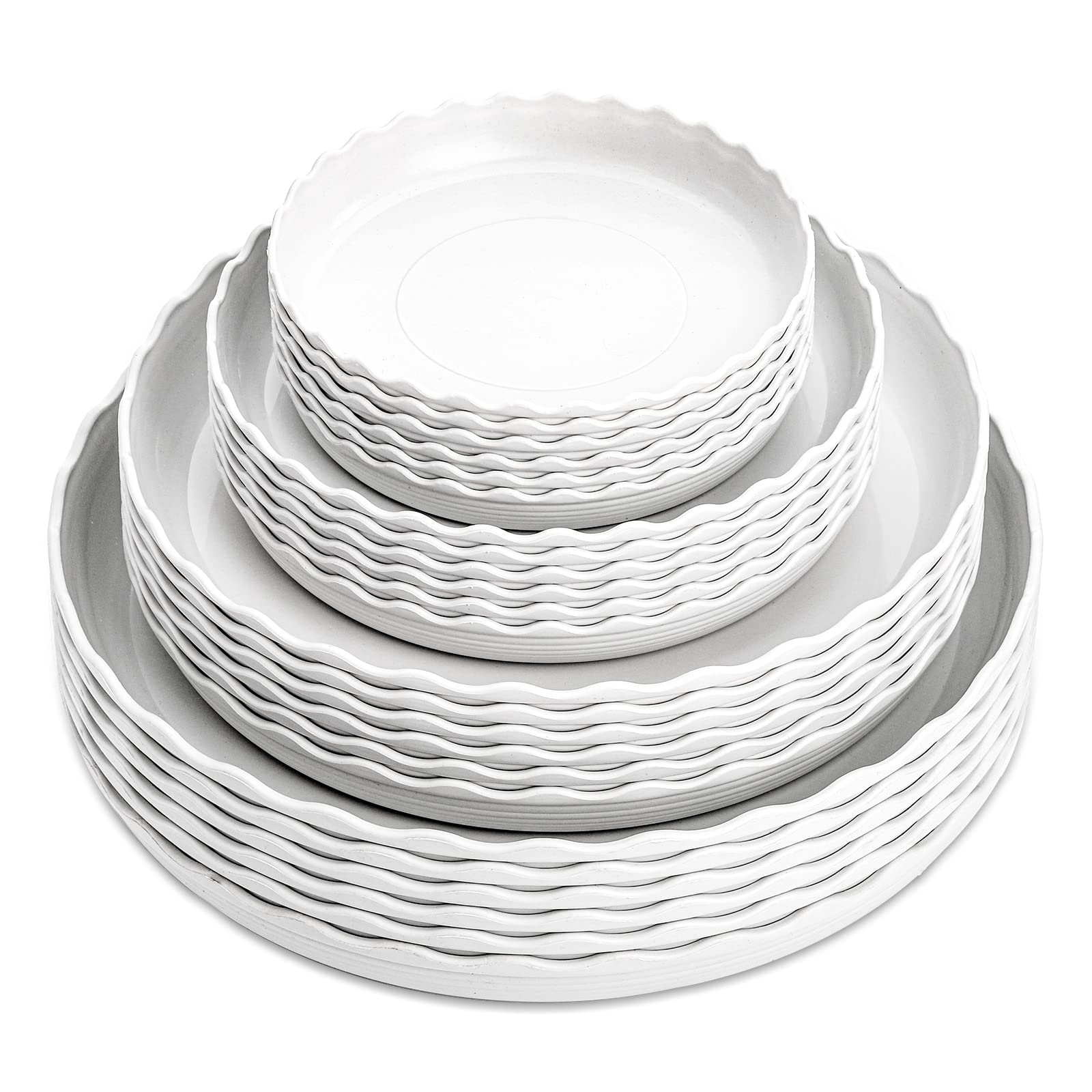 ZOOFOX wave plant saucer 6-inch tray catches excess water efficiently.