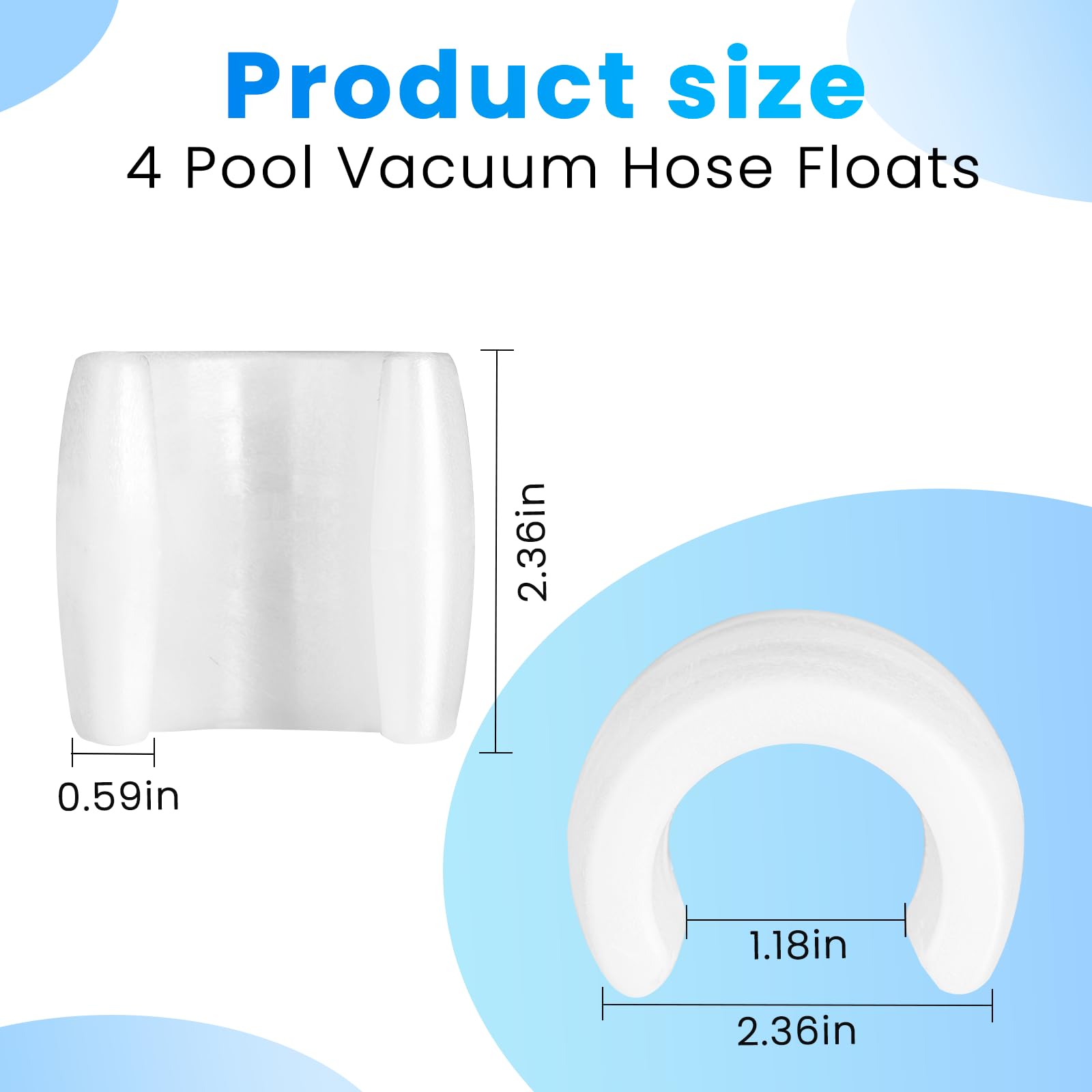 Zookpr PVX280PK2 hose float compatibility shows universal fit for Hayward cleaners.