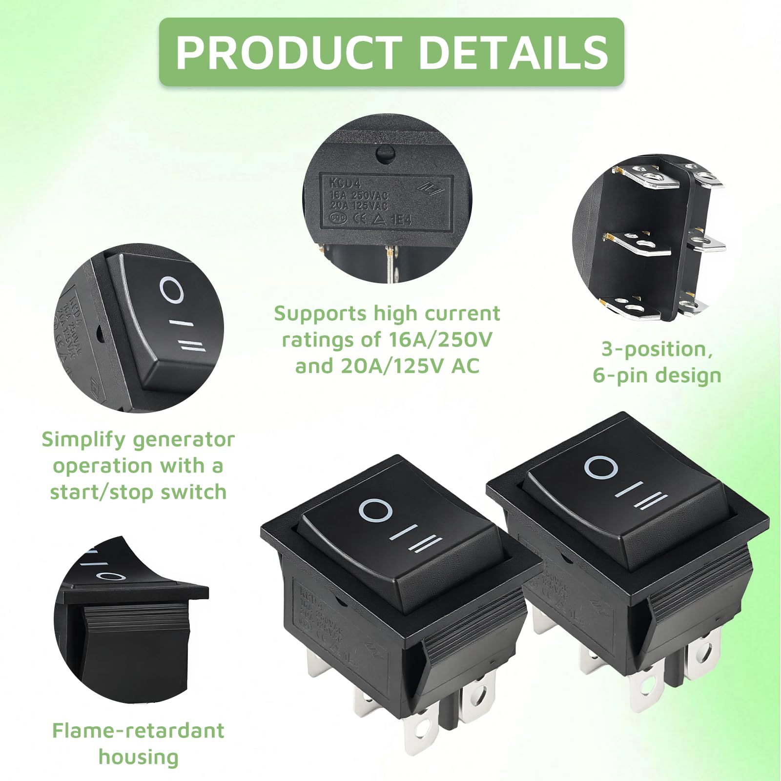 Zookpr three-position switch with auto reset for safe operation.