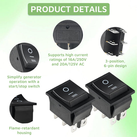 Zookpr three-position switch with auto reset for safe operation.