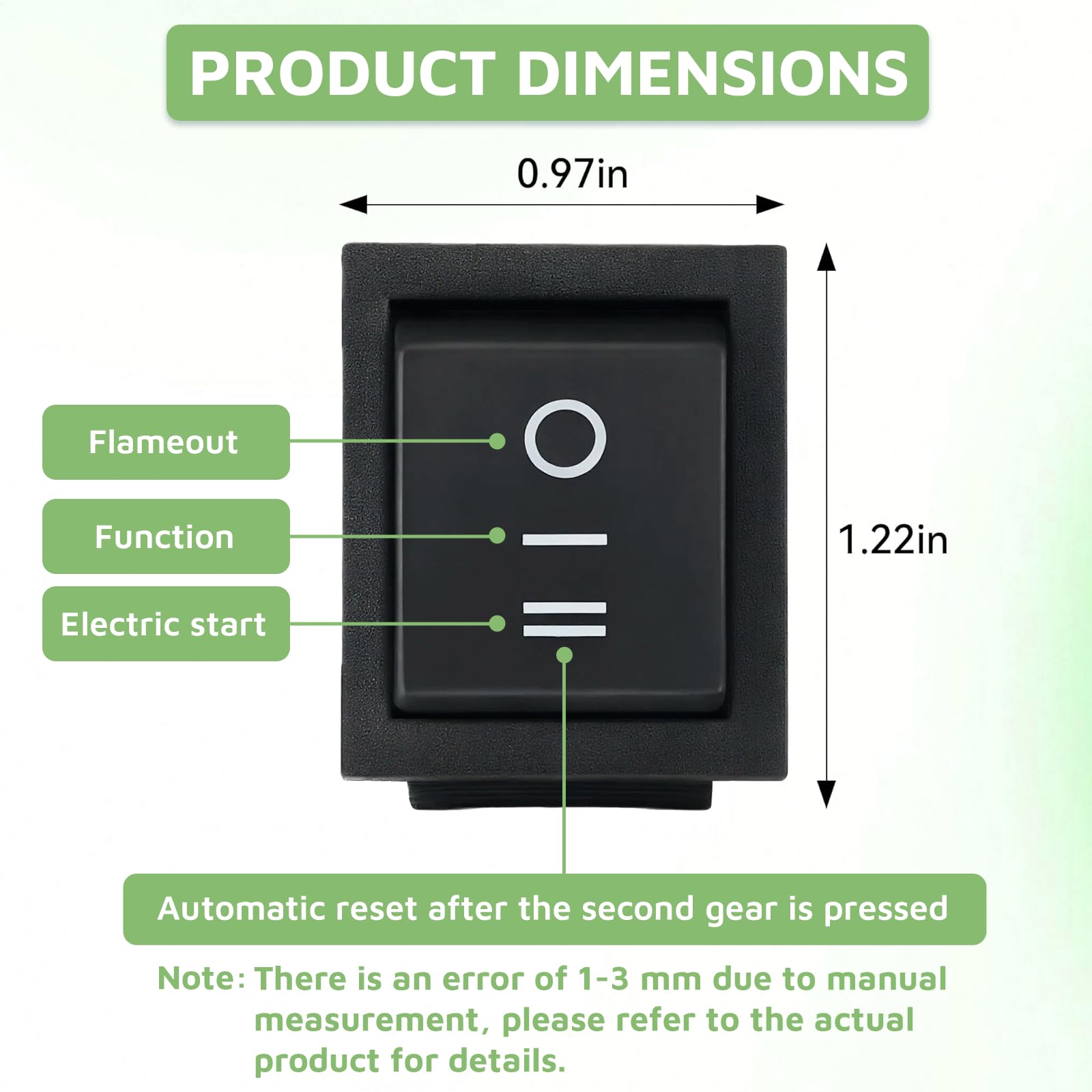 Zookpr two-pack start-stop switch for quick generator maintenance.