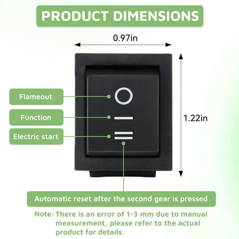 Zookpr two-pack start-stop switch for quick generator maintenance.