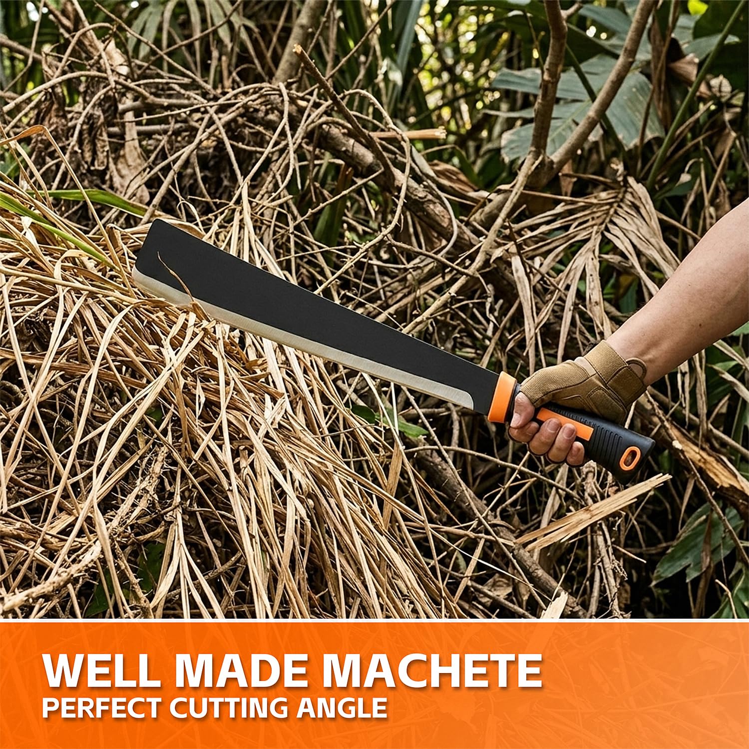 ZOOM.LZ Machete with rubberized grip for comfortable control during heavy-duty tasks