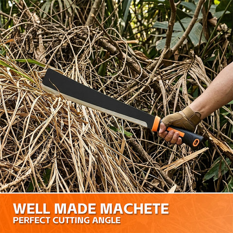 ZOOM.LZ Machete with rubberized grip for comfortable control during heavy-duty tasks