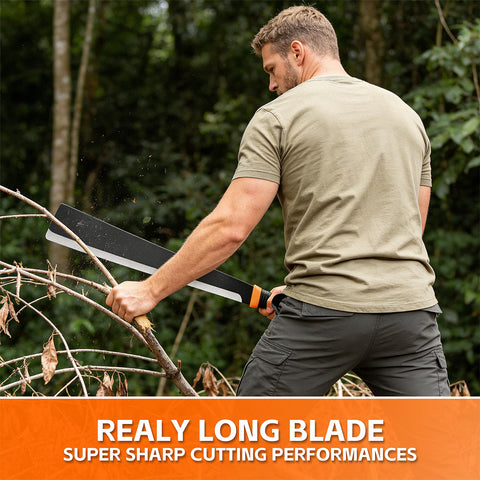 ZOOM.LZ Heavy-duty brush-clearing machete ideal for harvest and gardening