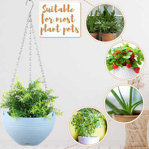 Zopeal 8-inch pink hanging planter with color-fast resin for patios.