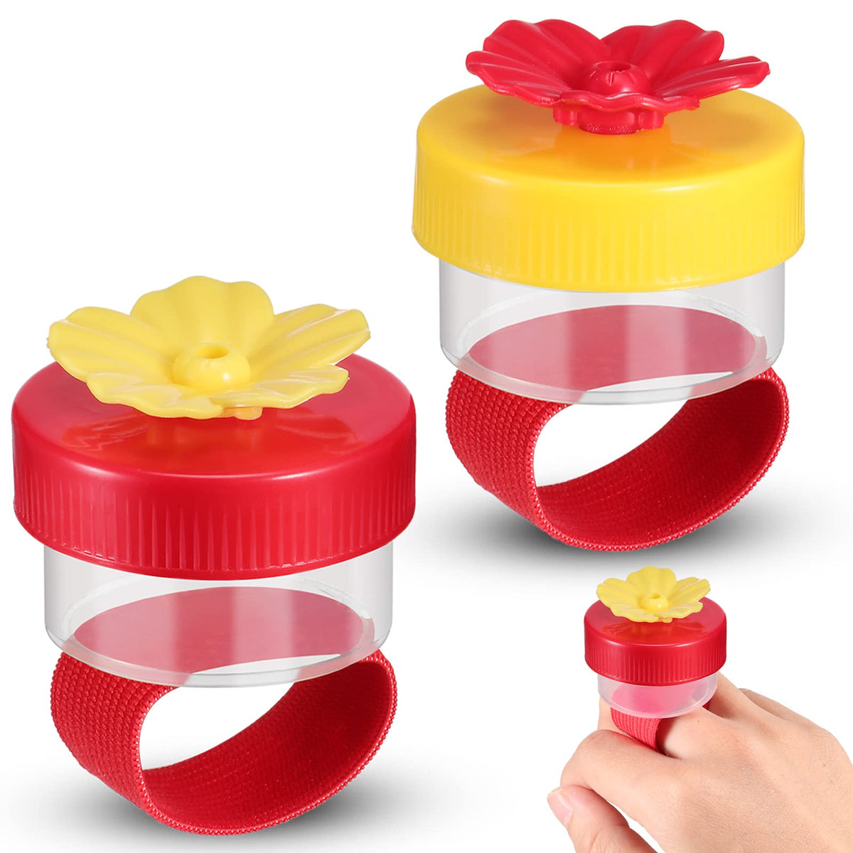Zopeal hummingbird ring feeder, flower-shaped closeup, ideal for hand feeding