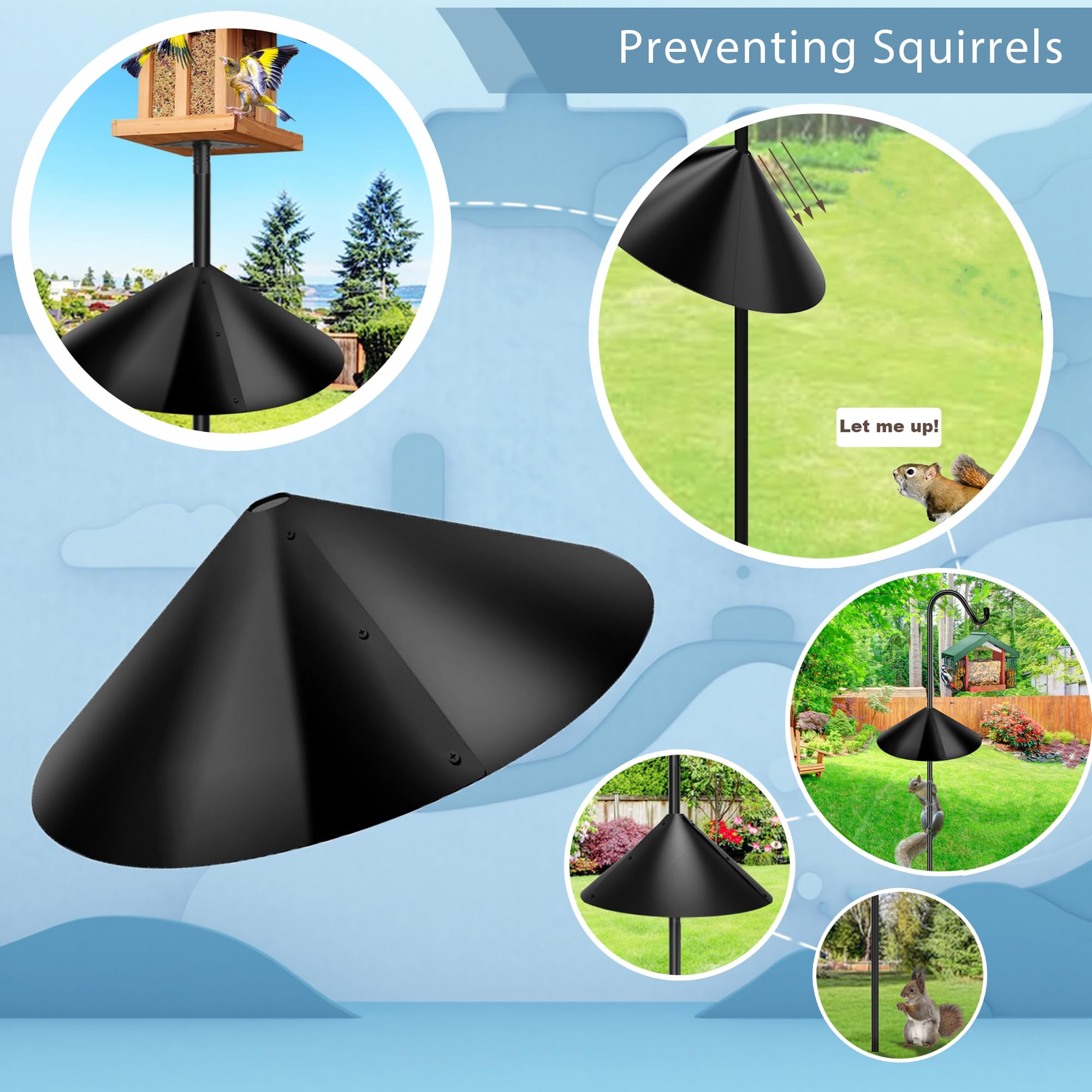 Zopkrts Squirrel Baffle easy to install and maintain on your pole