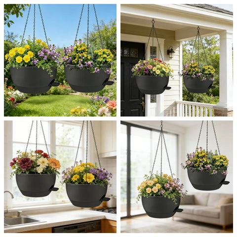Zople 12-inch matte-finish planter for a clean, modern look.