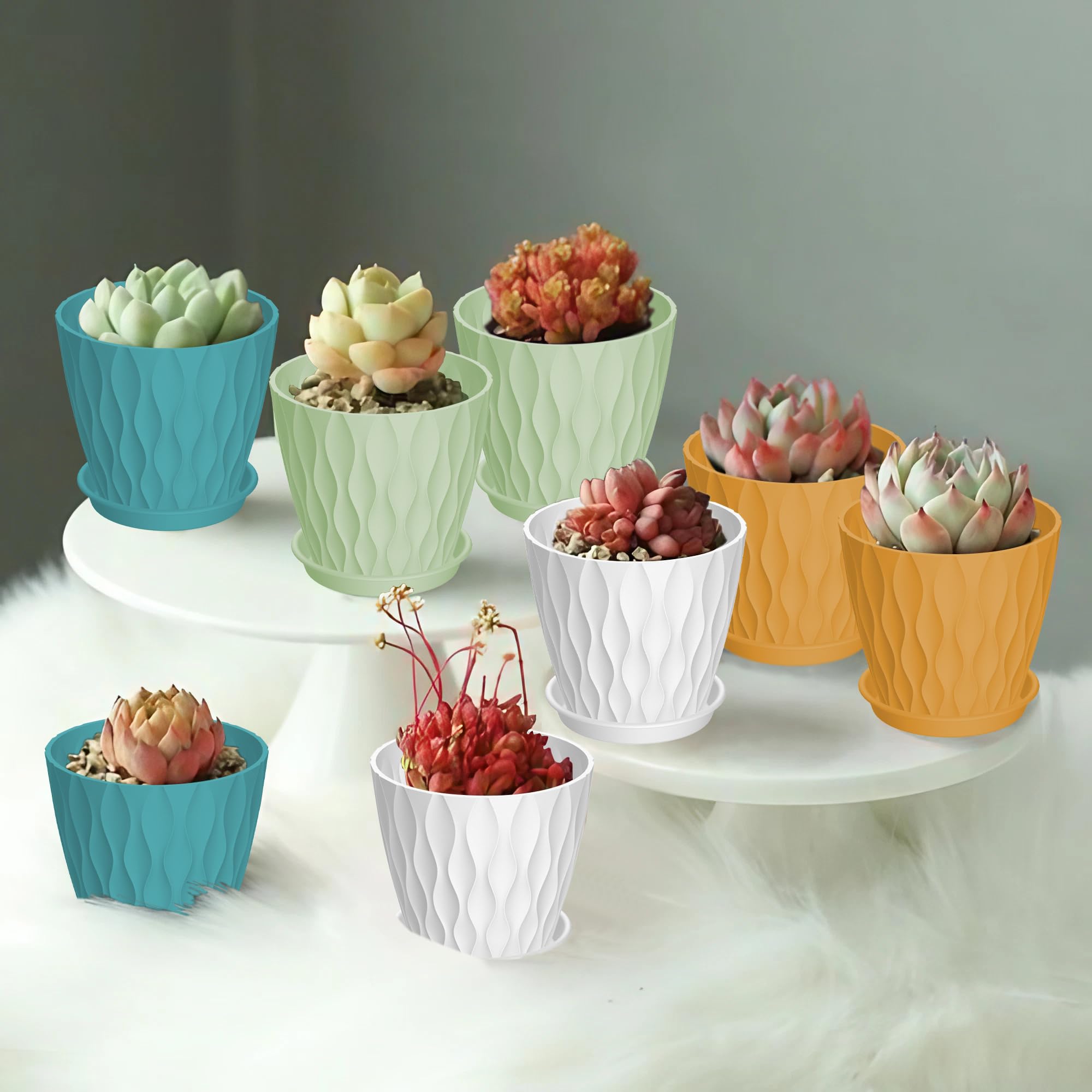 Zople 4-inch pots suitable for small succulents and herbs