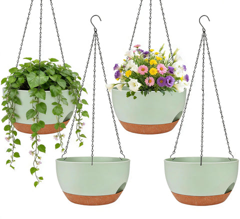 Zople 8-inch self-watering planter set assembly for cohesive indoor-outdoor display