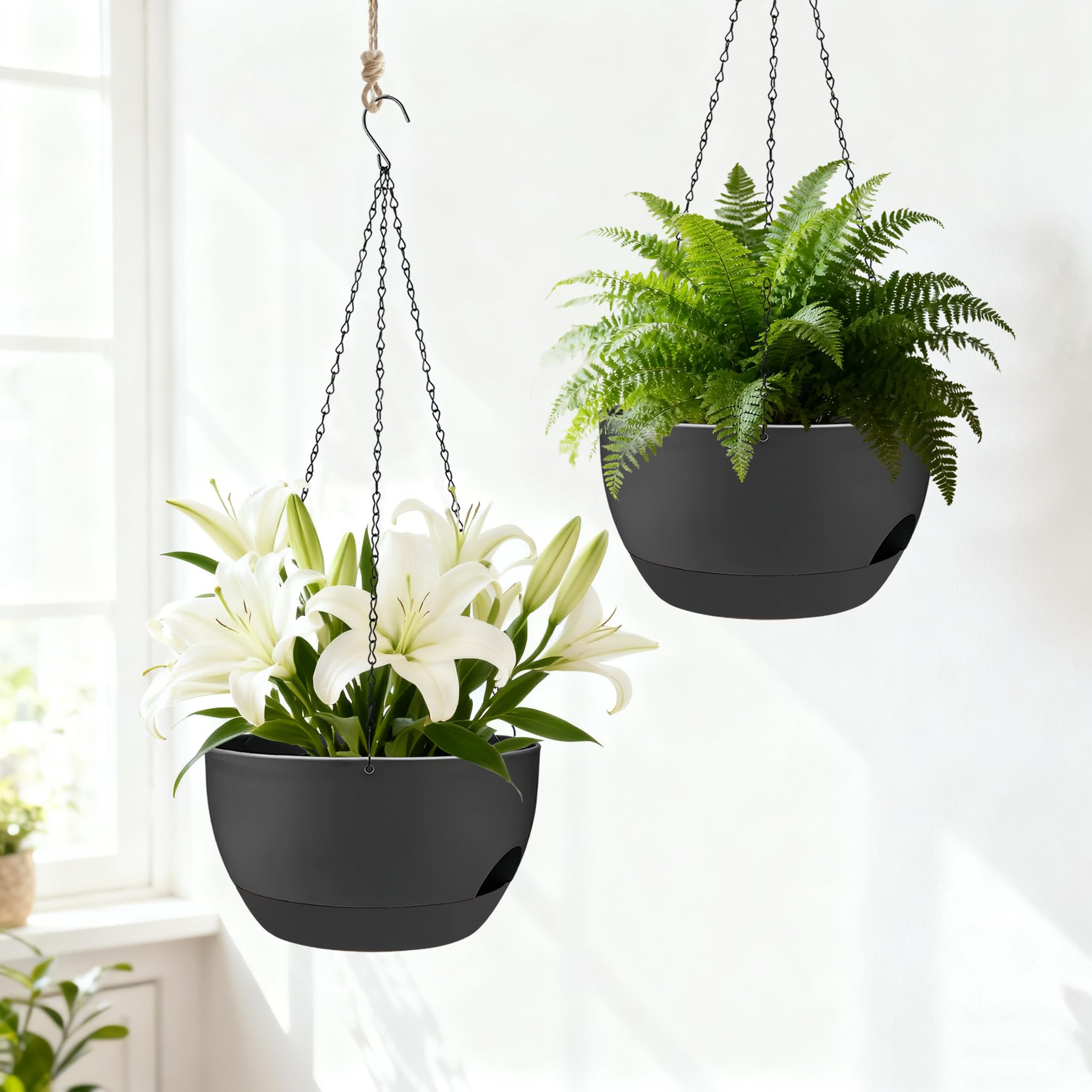 Zople planter drainage holes ensure airflow and prevent overwatering.