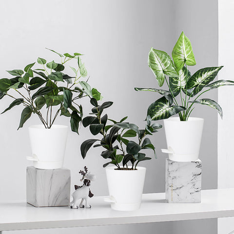 Zople white planters support flexible use indoors and outdoors with easy water-level monitoring