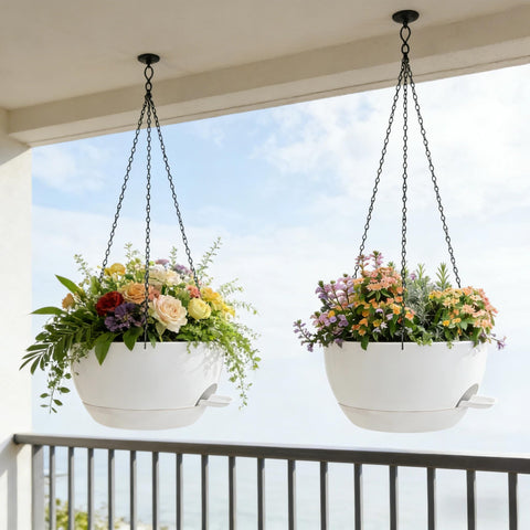 Zople 12-inch planter ideal for indoor and outdoor plant displays.