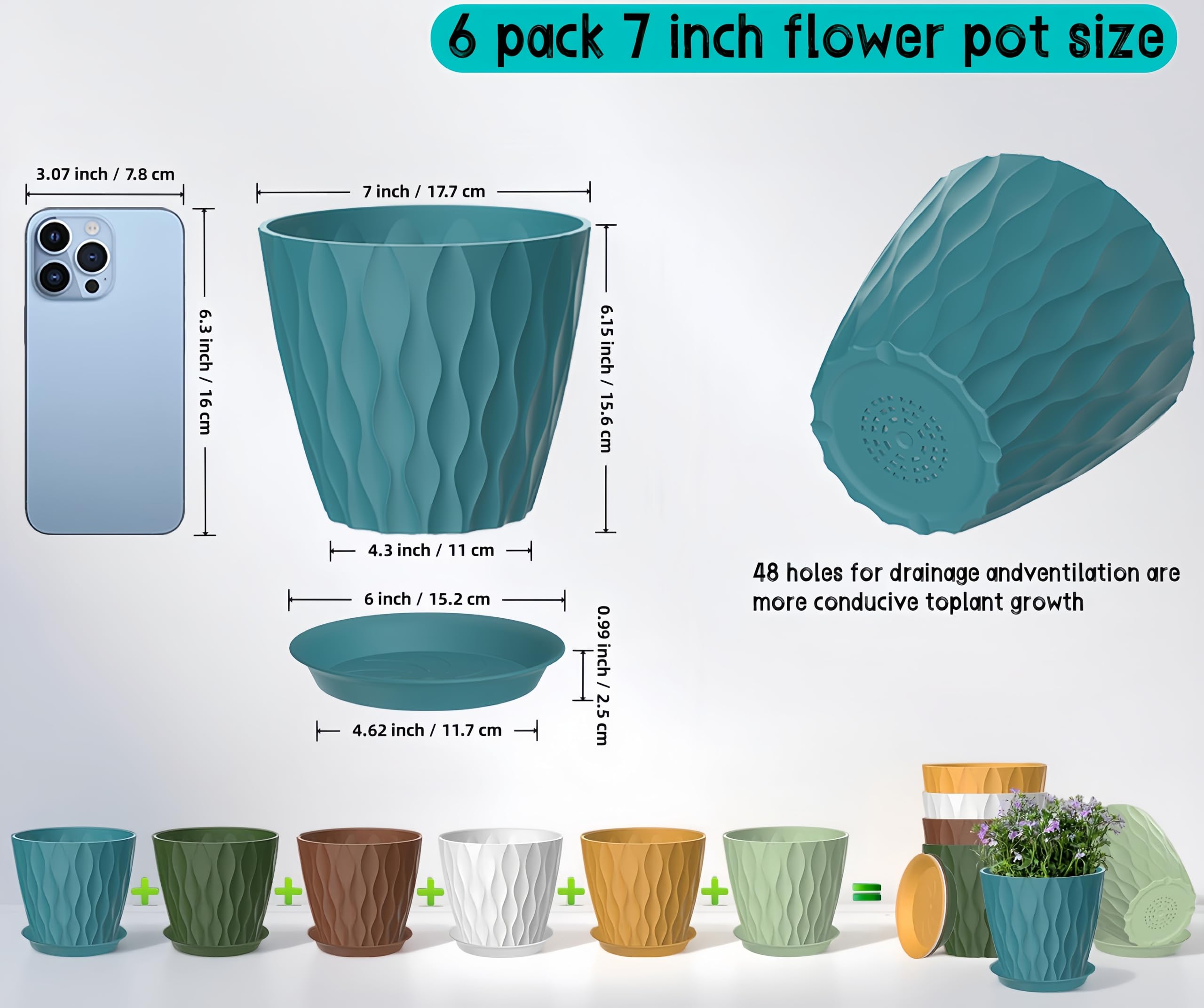 Zople multicolor pots ideal for indoor and outdoor display.