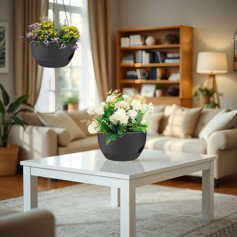 Zople two-pack provides value for balconies, patios, and indoor decor.