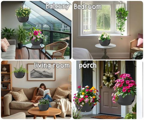 Zople supports pothos, ferns, ivy, herbs, flowers, and spider plants.