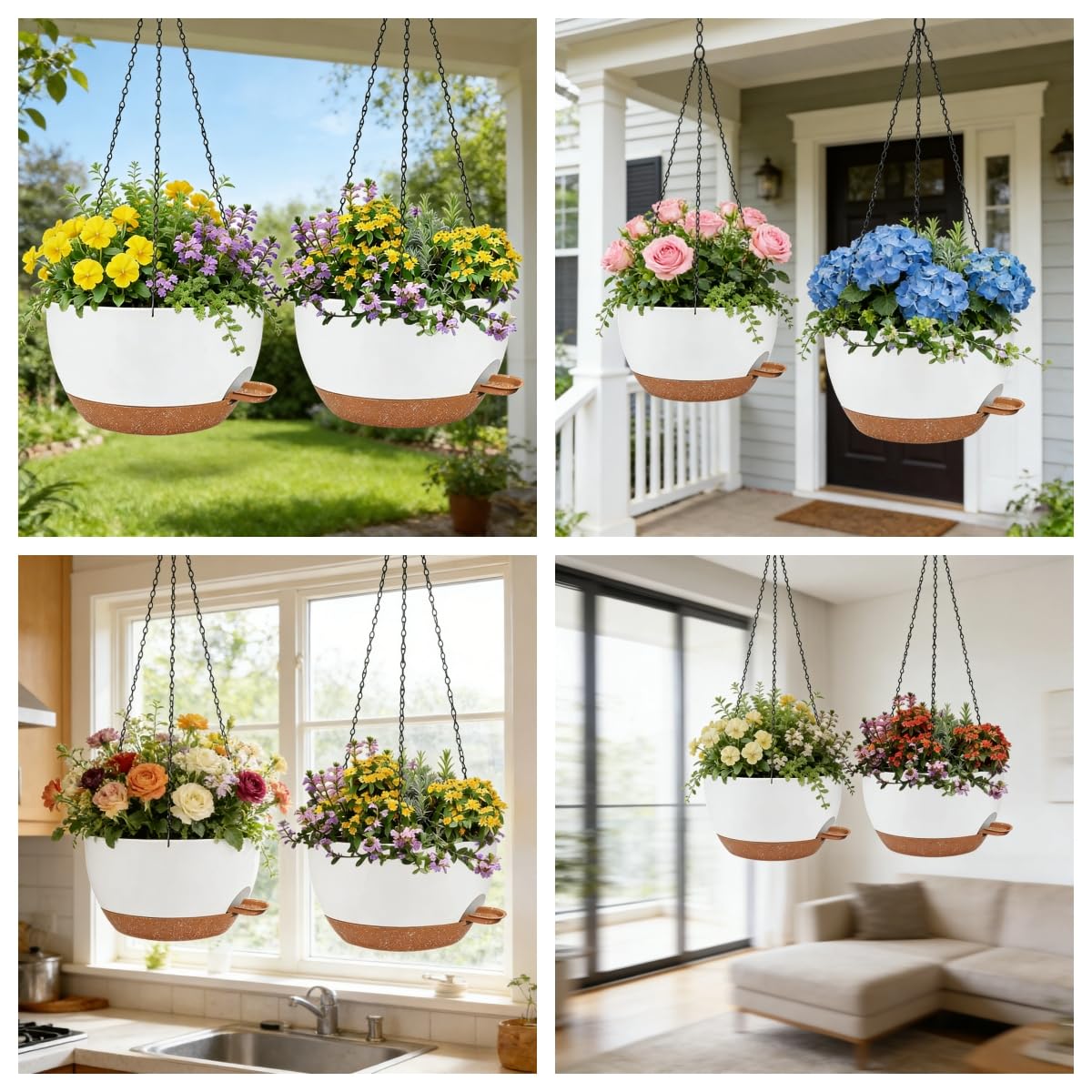 Zople self-watering system includes a removable reservoir for easy cleaning.