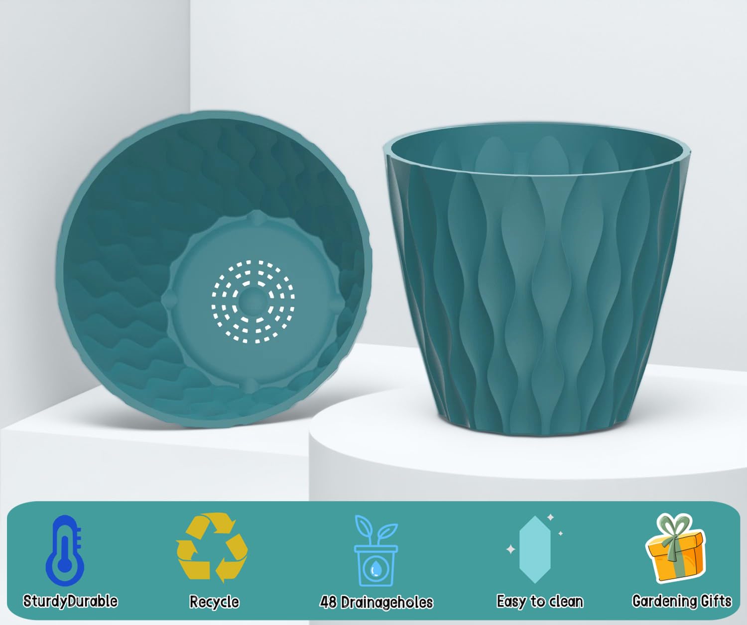 Zople stackable planters save space on desks and windowsills.