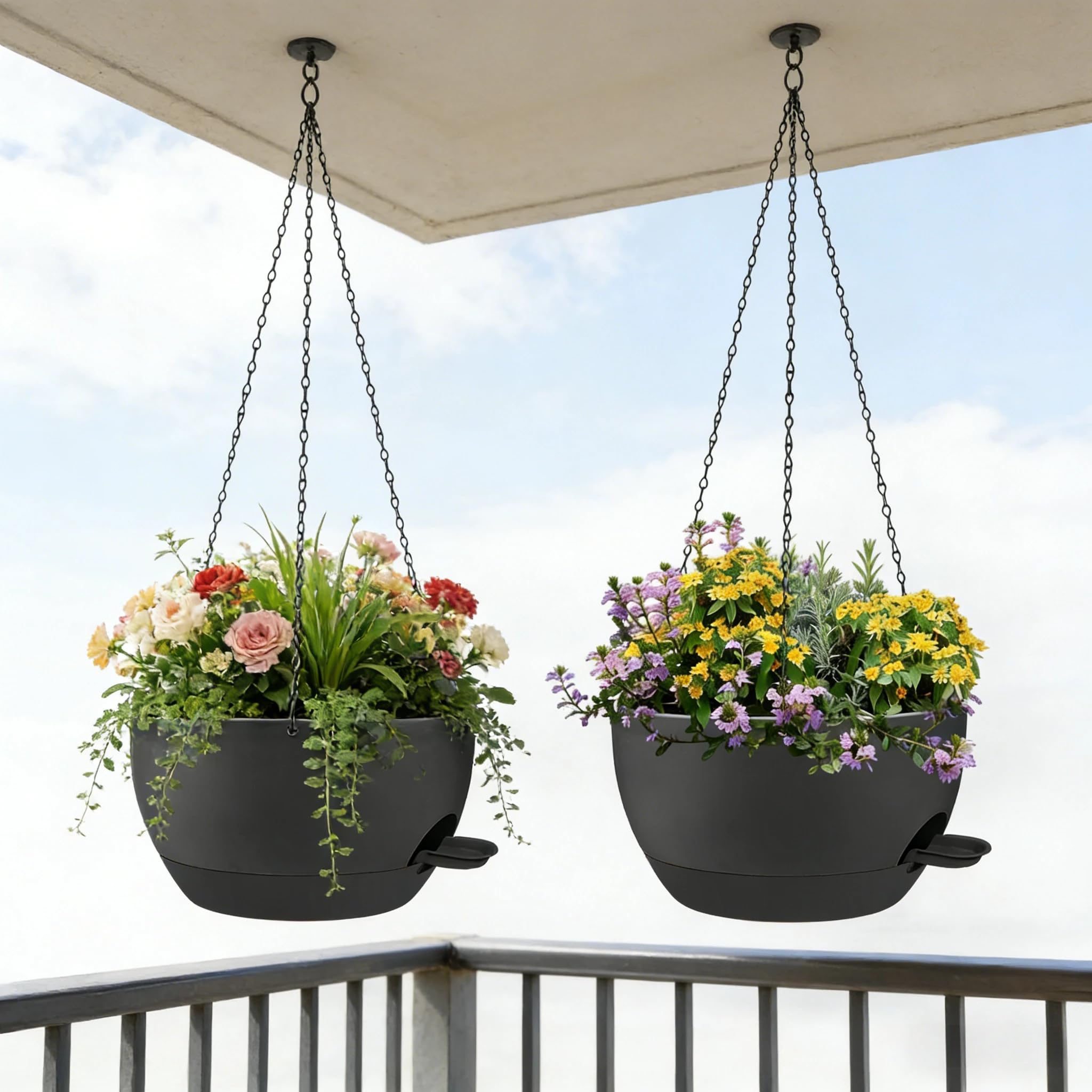 Zople UV- and frost-resistant plastic resists sun and cold for year-round use.
