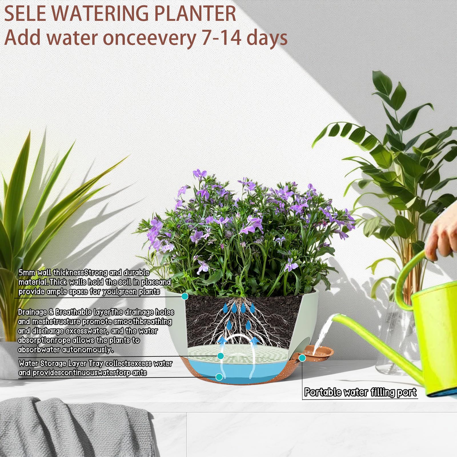 Zople UV- and frost-resistant plastic endure sun and cold
