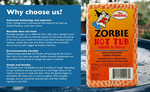 Replace Zorbie every 30–90 days for steady water quality.
