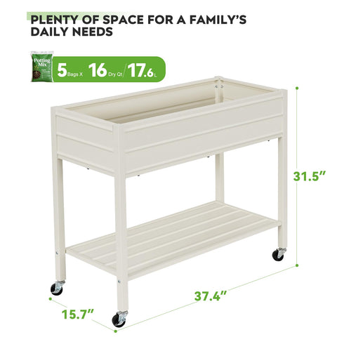 ZORMY raised bed height minimizes bending for comfortable gardening sessions.